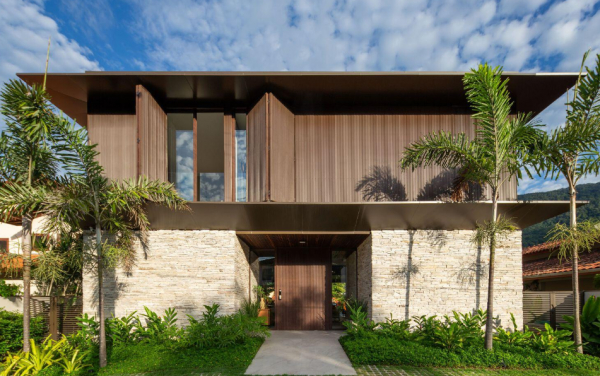 Villa minimalis dengan desain rumah dua lantai